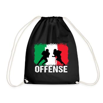 American Football Italien Offense - Turnbeutel - Schwarz - Vorne