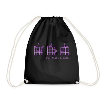 Now start a band - Funny design inspired by the OC - Drawstring Bag - black - Front