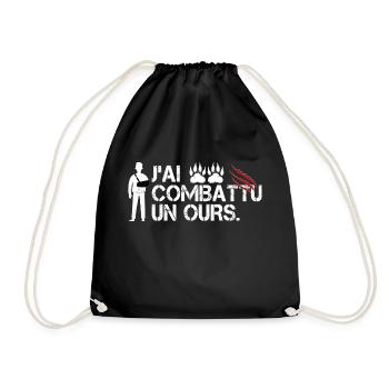 J'ai Combatu Un Ours Coude Bras Brisé - Sac de sport léger - noir - Devant