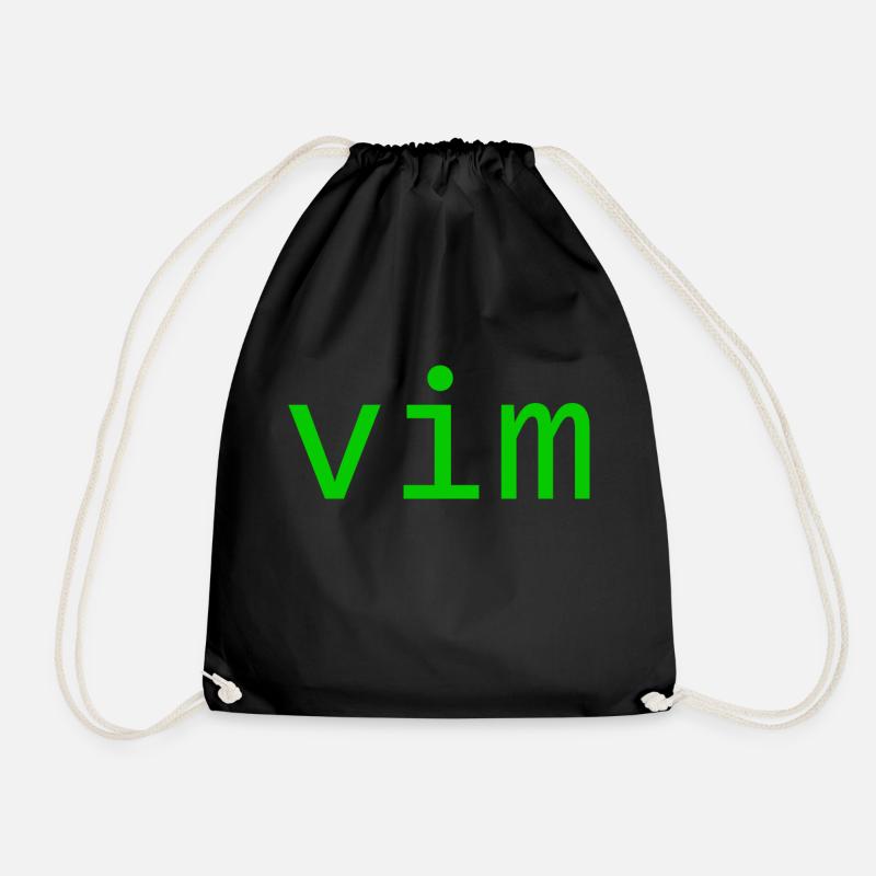 vim - Drawstring Bag - black