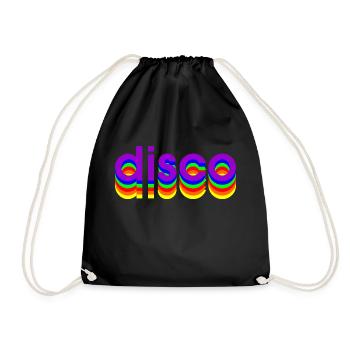 80er disco - Turnbeutel - Schwarz - Vorne