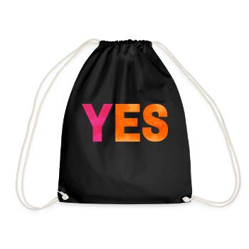 OUI. Une chemise, un mot. - Sac de sport léger - noir - Devant