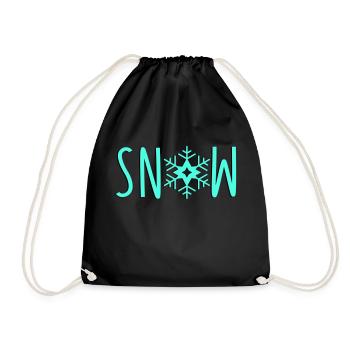 Neige flocon de neige - Sac de sport léger - noir - Devant
