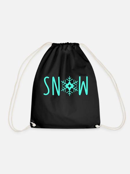 schneeflocke snow - Turnbeutel - Schwarz