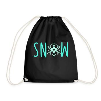Neige flocon de neige - Sac de sport léger - noir - Devant