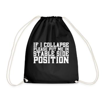 Running Vintage 26.2 Miles Marathoner Half - Drawstring Bag - black - Front
