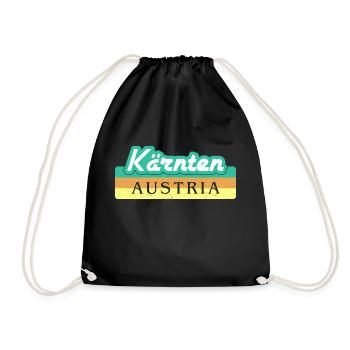 Carinthia Austria Flag Coat of Arms Mountains - Drawstring Bag - black - Front