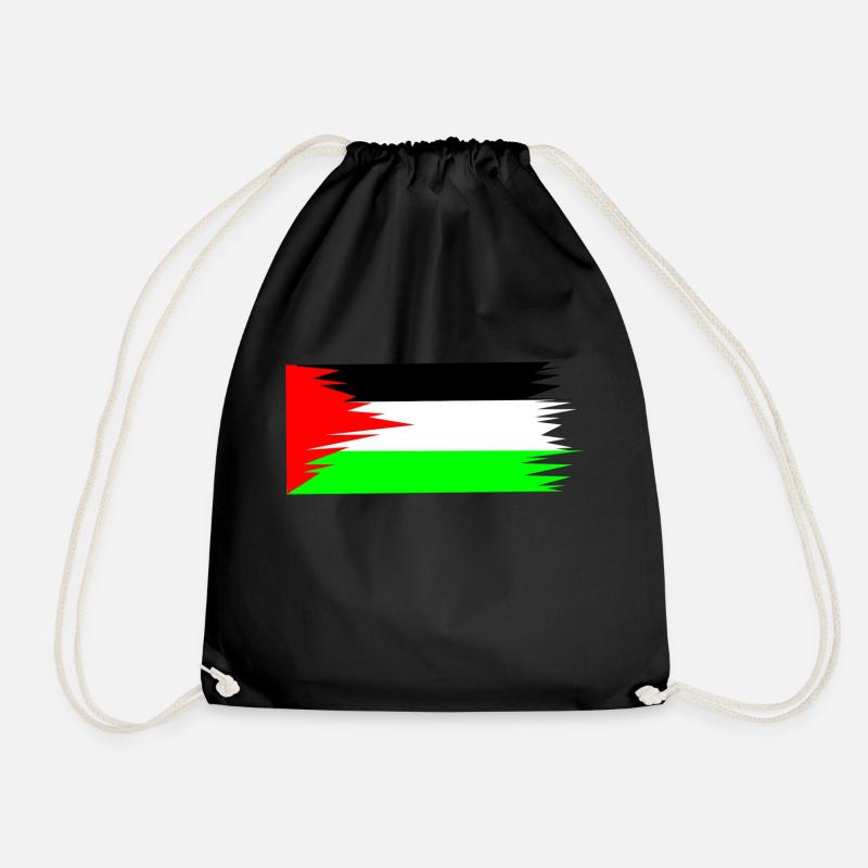 Palestine Flag - Turnbeutel - Schwarz