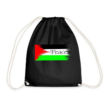 Palestine Peace - Turnbeutel - Schwarz - Vorne