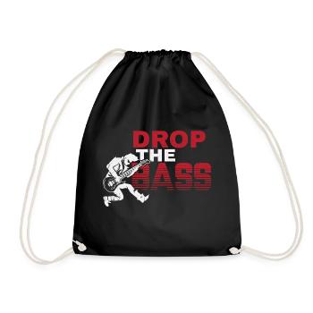 Drop the Bass Music Lover Statement - Drawstring Bag - black - Front