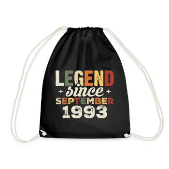 Légendaire depuis septembre 1993 Anniversaire Septembre - Sac de sport léger - noir - Devant