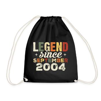 Legendary since September 2004 Birthday September - Drawstring Bag - black - Front
