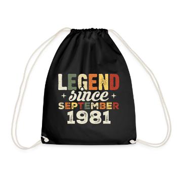 Légendaire depuis septembre 1981 anniversaire septembre - Sac de sport léger - noir - Devant