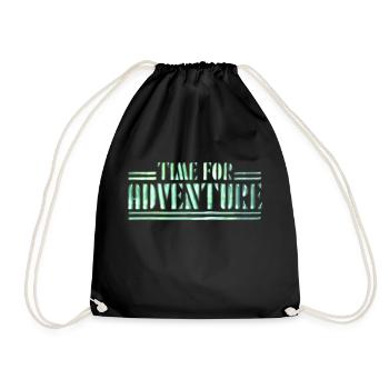 Time for Adventure - Drawstring Bag - black - Front