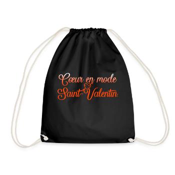 VALENTINES DAY HEART LOVE LOVE ROSE 9 - Drawstring Bag - black - Front