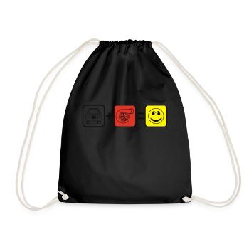 Car + turbo = Smile - Drawstring Bag - black - Front