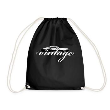 Vintage Car 2 - Turnbeutel - Schwarz - Vorne