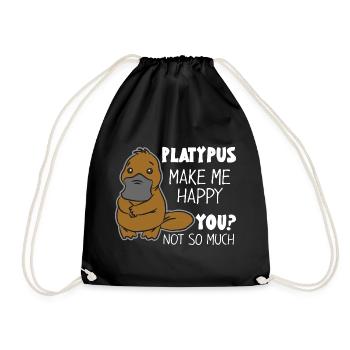 platypus - Drawstring Bag - black - Front