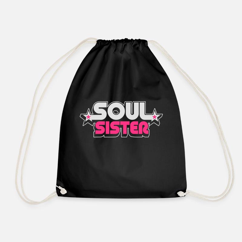 soul sister - Drawstring Bag - black