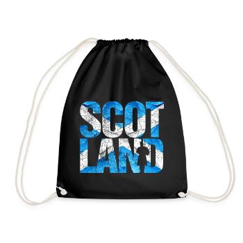 Ecosse Cornemuse drapeau écossais - Sac de sport léger - noir - Devant