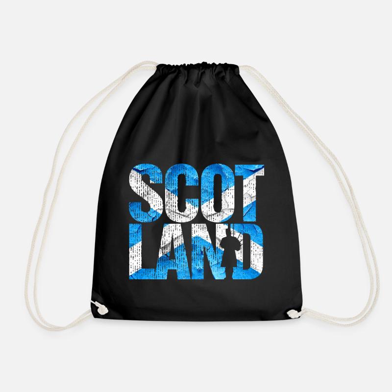 Schottland Dudelsack Schottische Flagge - Turnbeutel - Schwarz