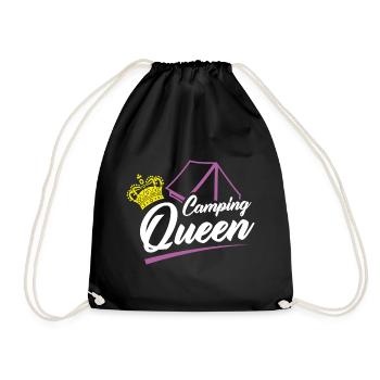 Camping reine disant avec tente couronne - Sac de sport léger - noir - Devant