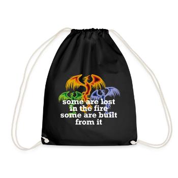 Phoenix firebirds fire saying - Drawstring Bag - black - Front
