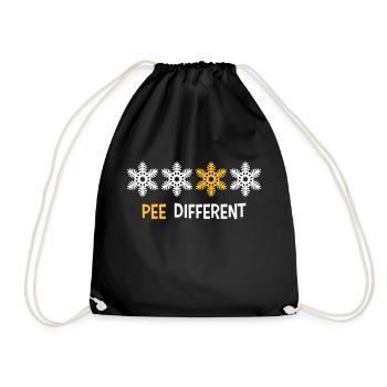 Pee Different Gelber - Turnbeutel - Schwarz - Vorne