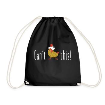Can't Hendl this österreichischer Dialekt Geschenk - Turnbeutel - Schwarz - Vorne