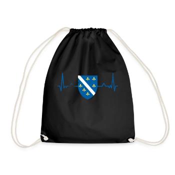 Bosnia heartbeat Bosnia boy - Drawstring Bag - black - Front