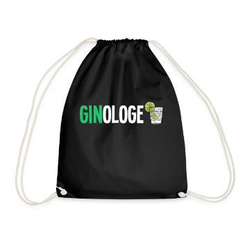 Gin - Gin Cocktail Gin Trinker Geschenk Shirt - Turnbeutel - Schwarz - Vorne