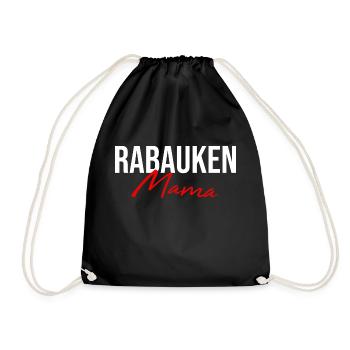 Rabaukenmama Partnershirts Eltern Mutter Mama - Turnbeutel - Schwarz - Vorne