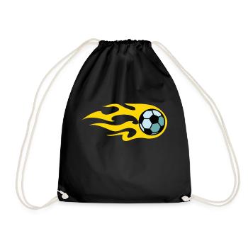soccer fire - Turnbeutel - Schwarz - Vorne