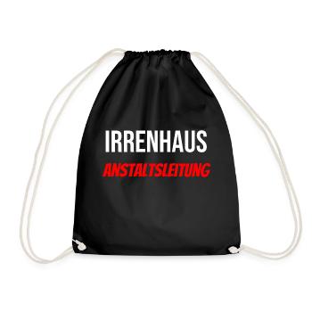 Irrenhaus Anstaltsleitung - Turnbeutel - Schwarz - Vorne