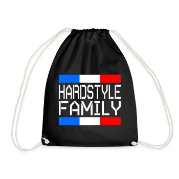 Hardstyle Familie Frankreich - Turnbeutel - Schwarz - Vorne