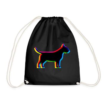 CMYK Bull Terrier - Drawstring Bag - black - Front