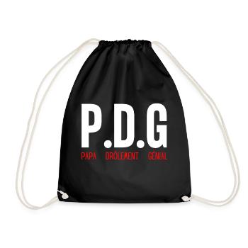 Humour papa génial PDG cadeau papa fête des pères - Sac de sport léger - noir - Devant