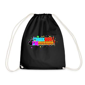 J'peux pas j'ai musique - Sac de sport léger - noir - Devant