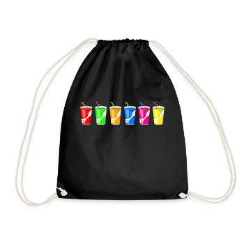 Flavored Fruity Soda Drinks - Drawstring Bag - black - Front