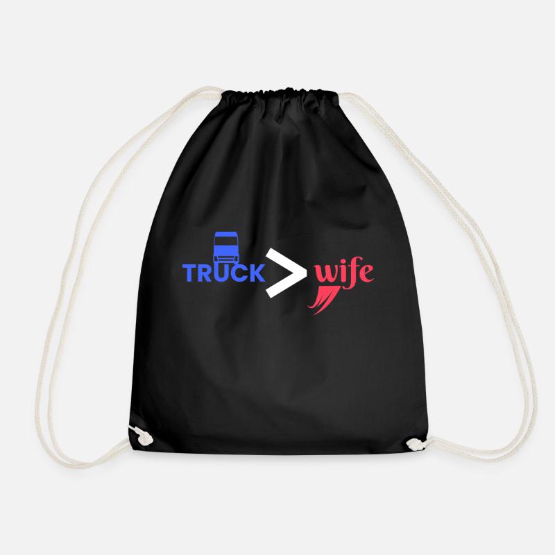 Lkw > Ehefrau - Turnbeutel - Schwarz