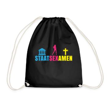 Staatsexamen Jurastudium Geschenk Student - Turnbeutel - Schwarz - Vorne