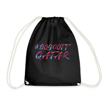 BOYKOTT KATAR - Drawstring Bag - black - Front