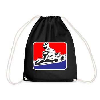 Kart Go-Kart Racing | Les couleurs peuvent être changées - Sac de sport léger - noir - Devant