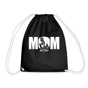 2023, Maman en devenir, annonce de grossesse - Sac de sport léger - noir - Devant