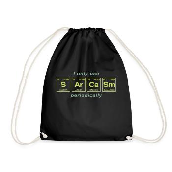 Funny saying: SARCASM - Perdiode System - Drawstring Bag - black - Front
