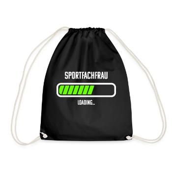 Sportfachfrau Beruf Loading Ladebalken - Turnbeutel - Schwarz - Vorne