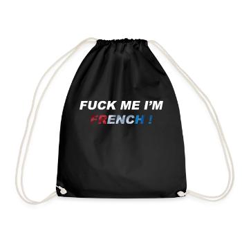 Fuck me I m french white - Sac de sport léger - noir - Devant