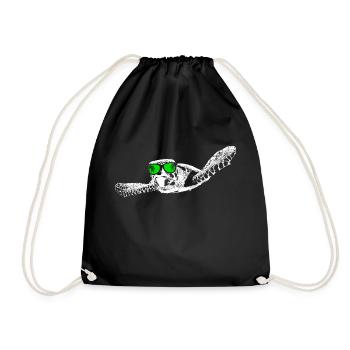 Meeresschildkröte Ozean Naturfans Sonnenbrille Tie - Turnbeutel - Schwarz - Vorne