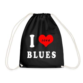 Ich liebe Blues - Turnbeutel - Schwarz - Vorne