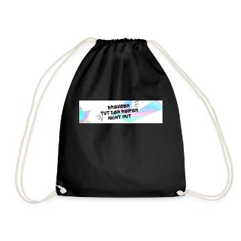 Braking is not good for the tyres - Drawstring Bag - black - Front